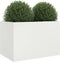 vidaXL - Plantenbak - 62x40x39 - cm - staal - wit