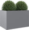 vidaXL - Plantenbak - 62x47x46 - cm - gegalvaniseerd - staal - zilverkleurig