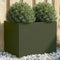 vidaXL - Plantenbak - 62x47x46 - cm - staal - olijfgroen