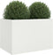 vidaXL - Plantenbak - 62x47x46 - cm - staal - wit