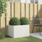 vidaXL - Plantenbak - 62x47x46 - cm - staal - wit