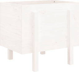 vidaXL - Plantenbak - 62x50x57 - cm - massief - grenenhout - wit
