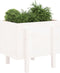 vidaXL - Plantenbak - 62x50x57 - cm - massief - grenenhout - wit