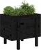 vidaXL - Plantenbak - 62x50x57 - cm - massief - grenenhout - zwart