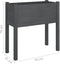 vidaXL - Plantenbak - 70x31x70 - cm - massief - grenenhout - grijs