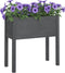 vidaXL - Plantenbak - 70x31x70 - cm - massief - grenenhout - grijs