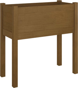 vidaXL - Plantenbak - 70x31x70 - cm - massief - grenenhout - honingbruin