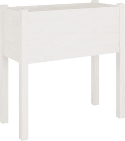 vidaXL - Plantenbak - 70x31x70 - cm - massief - grenenhout - wit