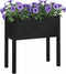 vidaXL - Plantenbak - 70x31x70 - cm - massief - grenenhout - zwart