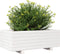 vidaXL - Plantenbak - 70x40x26,5 - cm - massief - grenenhout - wit