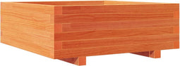 vidaXL - Plantenbak - 70x70x26,5 - cm - massief - grenenhout - wasbruin