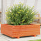 vidaXL - Plantenbak - 70x70x26,5 - cm - massief - grenenhout - wasbruin