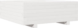 vidaXL - Plantenbak - 70x70x26,5 - cm - massief - grenenhout - wit