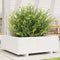 vidaXL - Plantenbak - 70x70x26,5 - cm - massief - grenenhout - wit