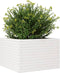 vidaXL - Plantenbak - 70x70x45,5 - cm - massief - grenenhout - wit