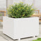 vidaXL - Plantenbak - 70x70x49,5 - cm - massief - grenenhout - wit