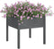 vidaXL - Plantenbak - 70x70x70 - cm - massief - grenenhout - grijs