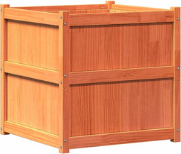 vidaXL - Plantenbak - 70x70x70 - cm - massief - grenenhout - wasbruin