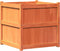 vidaXL - Plantenbak - 70x70x70 - cm - massief - grenenhout - wasbruin