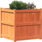 vidaXL - Plantenbak - 70x70x70 - cm - massief - grenenhout - wasbruin