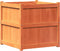 vidaXL - Plantenbak - 70x70x70 - cm - massief - grenenhout - wasbruin
