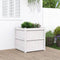 vidaXL - Plantenbak - 70x70x70 - cm - massief - grenenhout - wit