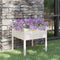 vidaXL - Plantenbak - 70x70x70 - cm - massief - grenenhout - wit