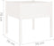 vidaXL - Plantenbak - 70x70x70 - cm - massief - grenenhout - wit