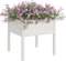 vidaXL - Plantenbak - 70x70x70 - cm - massief - grenenhout - wit