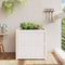 vidaXL - Plantenbak - 70x70x70 - cm - massief - grenenhout - wit