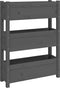 vidaXL - Plantenbak - 77x25x104,5 - cm - massief - grenenhout - grijs