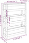 vidaXL - Plantenbak - 77x25x104,5 - cm - massief - grenenhout - grijs