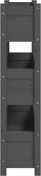 vidaXL - Plantenbak - 77x25x104,5 - cm - massief - grenenhout - grijs
