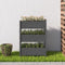 vidaXL - Plantenbak - 77x25x104,5 - cm - massief - grenenhout - grijs
