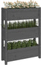 vidaXL - Plantenbak - 77x25x104,5 - cm - massief - grenenhout - grijs