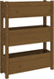 vidaXL - Plantenbak - 77x25x104,5 - cm - massief - grenenhout - honingbruin