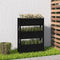 vidaXL - Plantenbak - 77x25x104,5 - cm - massief - grenenhout - zwart