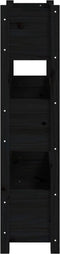 vidaXL - Plantenbak - 77x25x104,5 - cm - massief - grenenhout - zwart