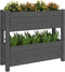 vidaXL - Plantenbak - 77x25x66 - cm - massief - grenenhout - grijs