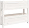 vidaXL - Plantenbak - 77x25x66 - cm - massief - grenenhout - wit