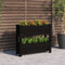 vidaXL - Plantenbak - 77x25x66 - cm - massief - grenenhout - zwart
