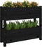 vidaXL - Plantenbak - 77x25x66 - cm - massief - grenenhout - zwart