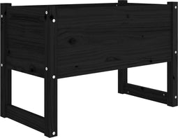 vidaXL - Plantenbak - 78x40x52 - cm - massief - grenenhout - zwart