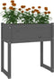 vidaXL - Plantenbak - 78x40x81 - cm - massief - grenenhout - grijs