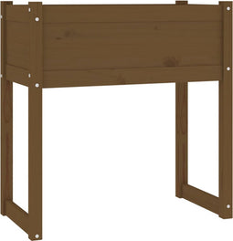 vidaXL - Plantenbak - 78x40x81 - cm - massief - grenenhout - honingbruin