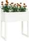 vidaXL - Plantenbak - 78x40x81 - cm - massief - grenenhout - wit