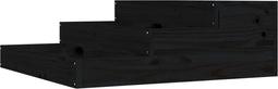 vidaXL - Plantenbak - 78x78x27 - cm - massief - grenenhout - zwart