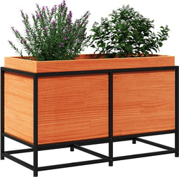 vidaXL - Plantenbak - 80x40x50 - cm - massief - grenenhout - wasbruin