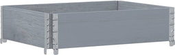 vidaXL - Plantenbak - 80x60 - cm - massief - grenenhout - grijs
