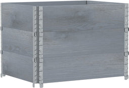 vidaXL - Plantenbak - 80x60 - cm - massief - grenenhout - grijs